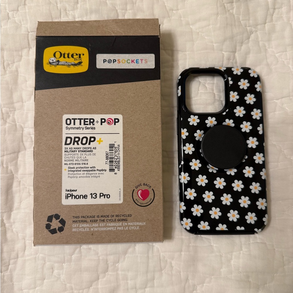 iPhone 13 Pro Otter Pop case. Daisy Print. New in Box. Never used.